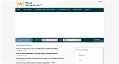 Desktop Screenshot of primeadvisors.com